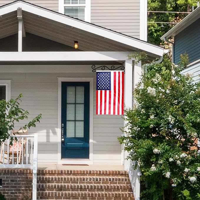 Wall Garden Flag Holder 2 Pack,Wall Garden Flag Stand,Garden Flag Scroll Hanger,Garden Flag Wall Hanger,one Piece Garden Flag Stand for Wall Porch,Great Gifts Ideas-VerdiqueGarden