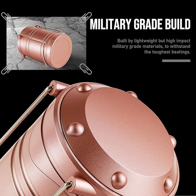 Lichamp LED Camping Lantern, 4 Pack Battery Powered Flashlight for Power Outages, Portable Collapsible Hanging Light Essential for Home, Outdoor, Emergency Lamp Survival Kit Gear for Hurricane, C3-VerdiqueGarden