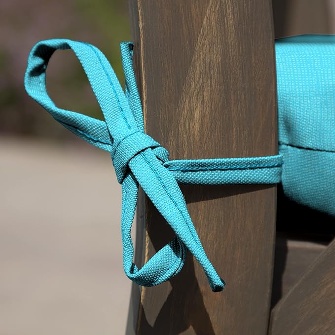 Arden Indoor/Outdoor Seat or Rocking Chair Cushion, 19 x 18, Water Repellent, Rain Proof, Fade Resistant Cushion for Rocking or Dining Chairs Pool Blue Leala-VerdiqueGarden