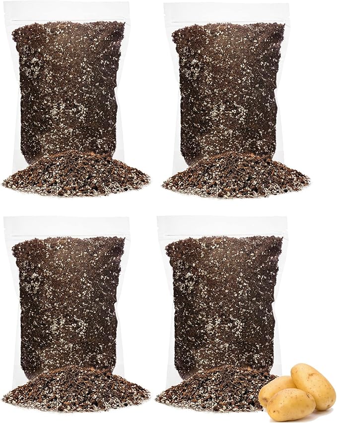 Premium Organic Potting Soil - 20 Quart - The Ideal Growing Medium for Delicious and Nutritious Homegrown Potatoes (4 Bags of 5 Quart)-VerdiqueGarden