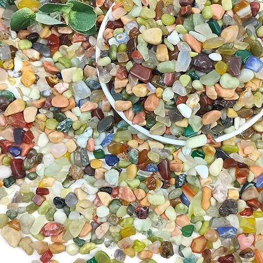 10LB Colorful Pebbles for Succulent, 3/8 Inch Natural River Rocks for Plants, Natural Decorative Polished Pebbles for Cactus,Vases, Planters,Outdoor Gardening and Indoor Plants-VerdiqueGarden