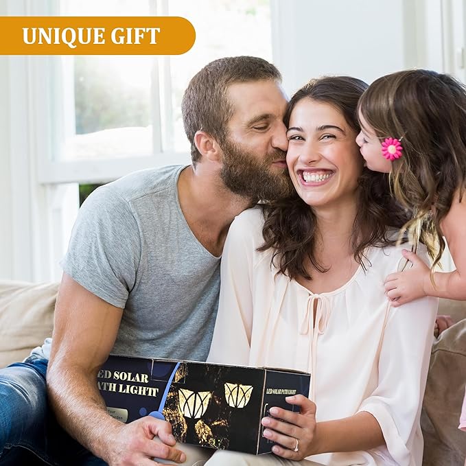 GIGALUMI Solar Lights Outdoor Waterproof, 8 Pack LED Solar Garden Lights, Solar Lights for Outside, Garden Decor for Yard, Patio, Landscape, Planter, Walkway (Warm White)-VerdiqueGarden