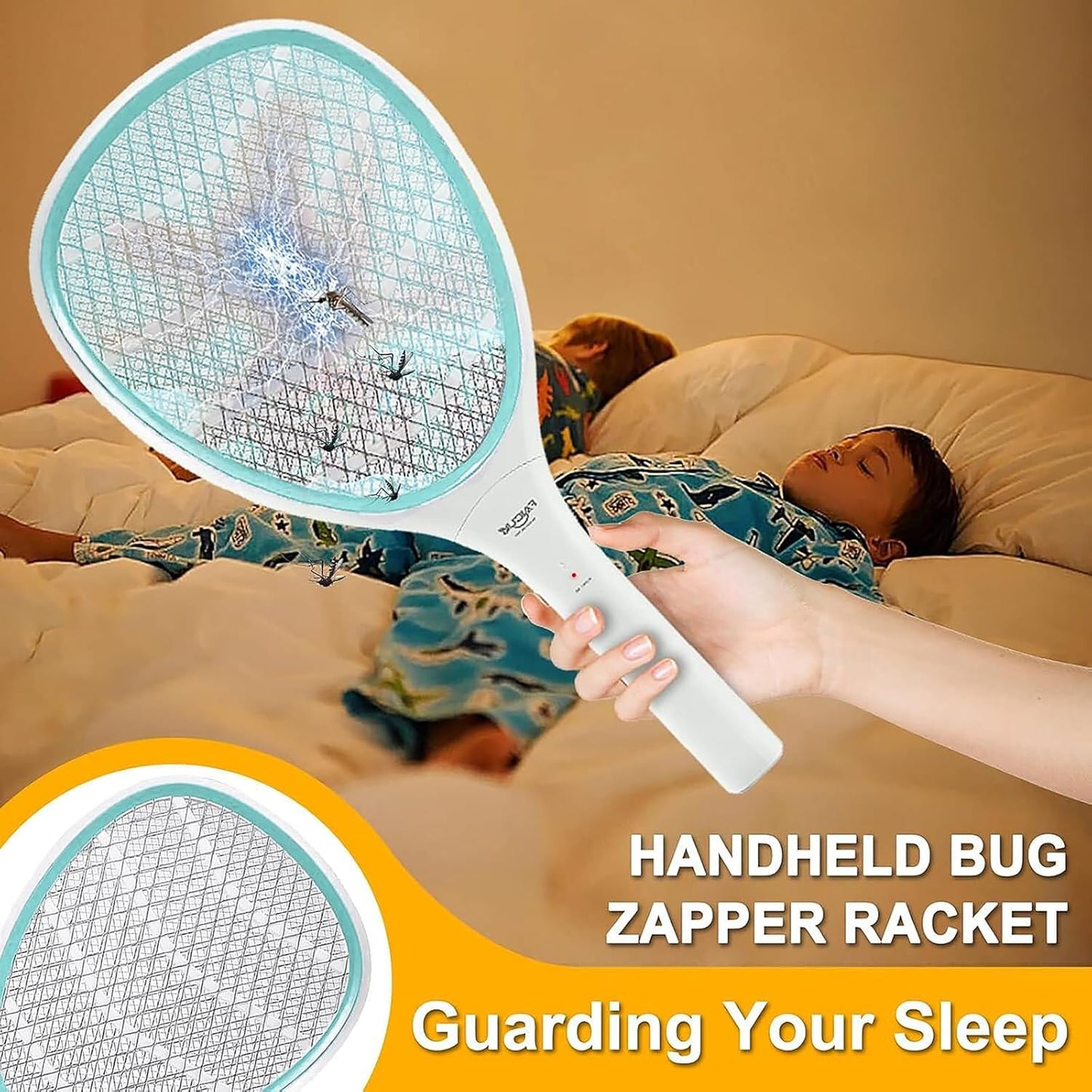 Faicuk Handheld Bug Zapper Racket Electric Fly Swatter-VerdiqueGarden