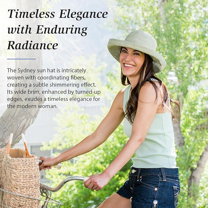 Wallaroo Hat Company Women’s Sydney Sun Hat - UPF 30+ Sun Protection, Packable, Adjustable, Medium - Beach, Travel, Wide Brim-VerdiqueGarden