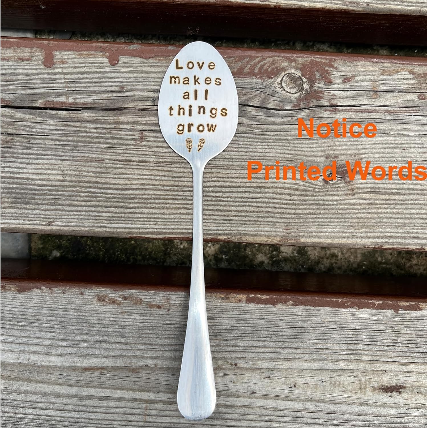 Garden Plant Marker Friendship Gift for Women Gardeners, Plant Stake Label Sign Tag Gardening Gifts for Woman Plant Lovers, Metal Garden Decoration (All Things Grow), Silver-VerdiqueGarden