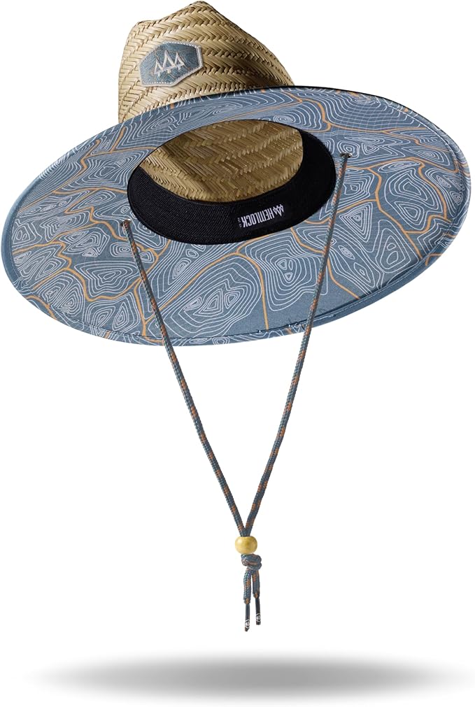 Straw Hat for Men & Women | Lifeguard Hat, Beach Hat & Sun Hat | UPF 50+ Wide Brim for Sun Protection | One Size | Hemlock-VerdiqueGarden