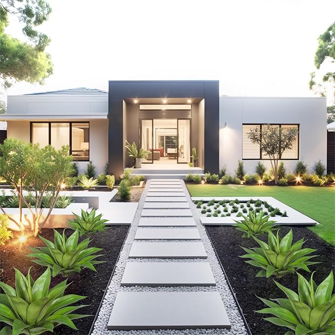 Fake Plants Artificial Agave Plants Indoor, UV Resistant Fake Agave Planters Outdoor Decorating.Artificial Plants for Outdoors Decor(1Pack,22') Spring Decorations for Home-VerdiqueGarden