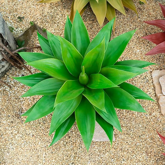 Fake Plants Artificial Agave Plants Indoor, UV Resistant Fake Agave Planters Outdoor Decorating.Artificial Plants for Outdoors Decor(1Pack,22') Spring Decorations for Home-VerdiqueGarden