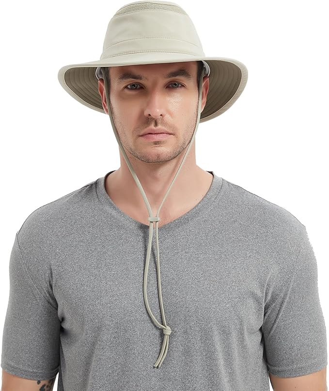 Cimarron Wide Brim Safari Sun Hat for Women & Men – UPF 50+ Outdoor Fishing Hat | Hiking, Running Travel Sun Protection Hat-VerdiqueGarden