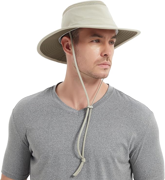 Cimarron Wide Brim Safari Sun Hat for Women & Men – UPF 50+ Outdoor Fishing Hat | Hiking, Running Travel Sun Protection Hat-VerdiqueGarden