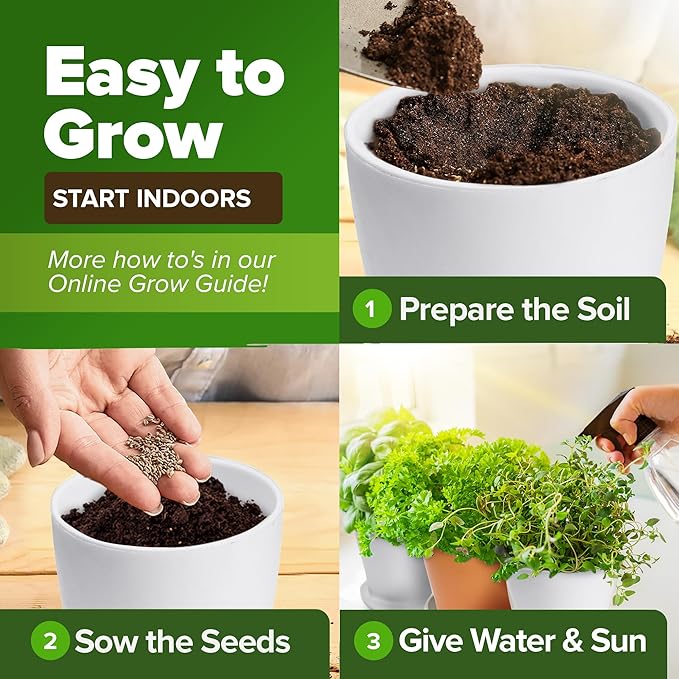 HOME GROWN 30 Herb Seeds for Planting 9,500+ Non-GMO Heirloom Seeds | Extra Large Variety Pack Herb Kit – Indoor Outdoor & Hydroponic | Culinary Seed Set | Grow Your Own Herbs | Gardening Gift-VerdiqueGarden