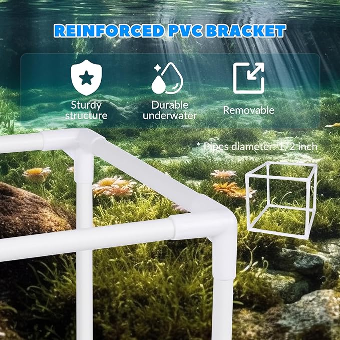 Pond Filter Box, Anti-Clogging Pond Filters for Outdoor Ponds Nylon Media Mesh Water Pump Cover Barrier Bag with Drawstring, Pond Pump Filter Bag (7 Inch)-VerdiqueGarden