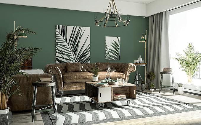 Dimoon 590''x23.6'' Green Peel and Stick Wallpaper Contact Paper Modern Self Adhesive Wall Paper Removable Renter Friendly Textured Solid Color Shelf Cabinet Vinyl Roll (590''x23.6'',Dark Green)-VerdiqueGarden