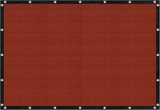 VICLLAX Shade Fabric Sun Shade Cloth with Every 2 FT Grommets for Patio Garden Pergola Cover Canopy 19x24 FT, Rust Red-VerdiqueGarden