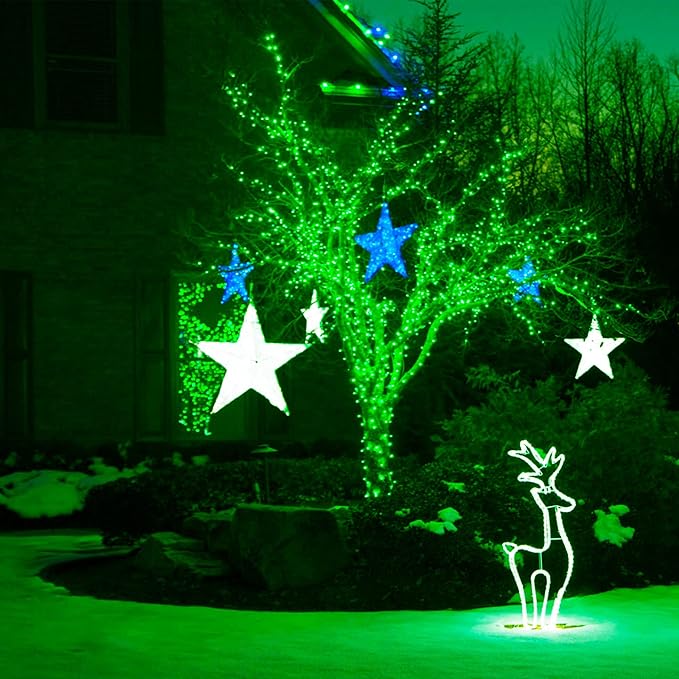 164Ft 500 LED St Patrick's Day Lights, Waterproof 8 Twinkle with Memory Functions Green String Lights for Indoor Outdoor Tree Garden Decoration (Green)-VerdiqueGarden