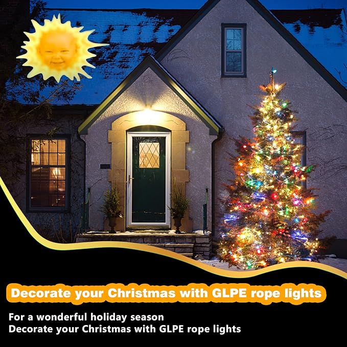 RGBW LED Rope Lights Outdoor with USB Powered, 33Ft 100 LED String Lights Indoor with Remote, 20 Color Changing Fairy Lights for Outside Garden Party Wedding Christmas-VerdiqueGarden
