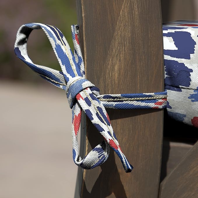 Arden Indoor/Outdoor Seat or Rocking Chair Cushion, 19 x 18, Water Repellent, Rain Proof, Fade Resistant Cushion for Rocking or Dining Chairs Clark Blue-VerdiqueGarden