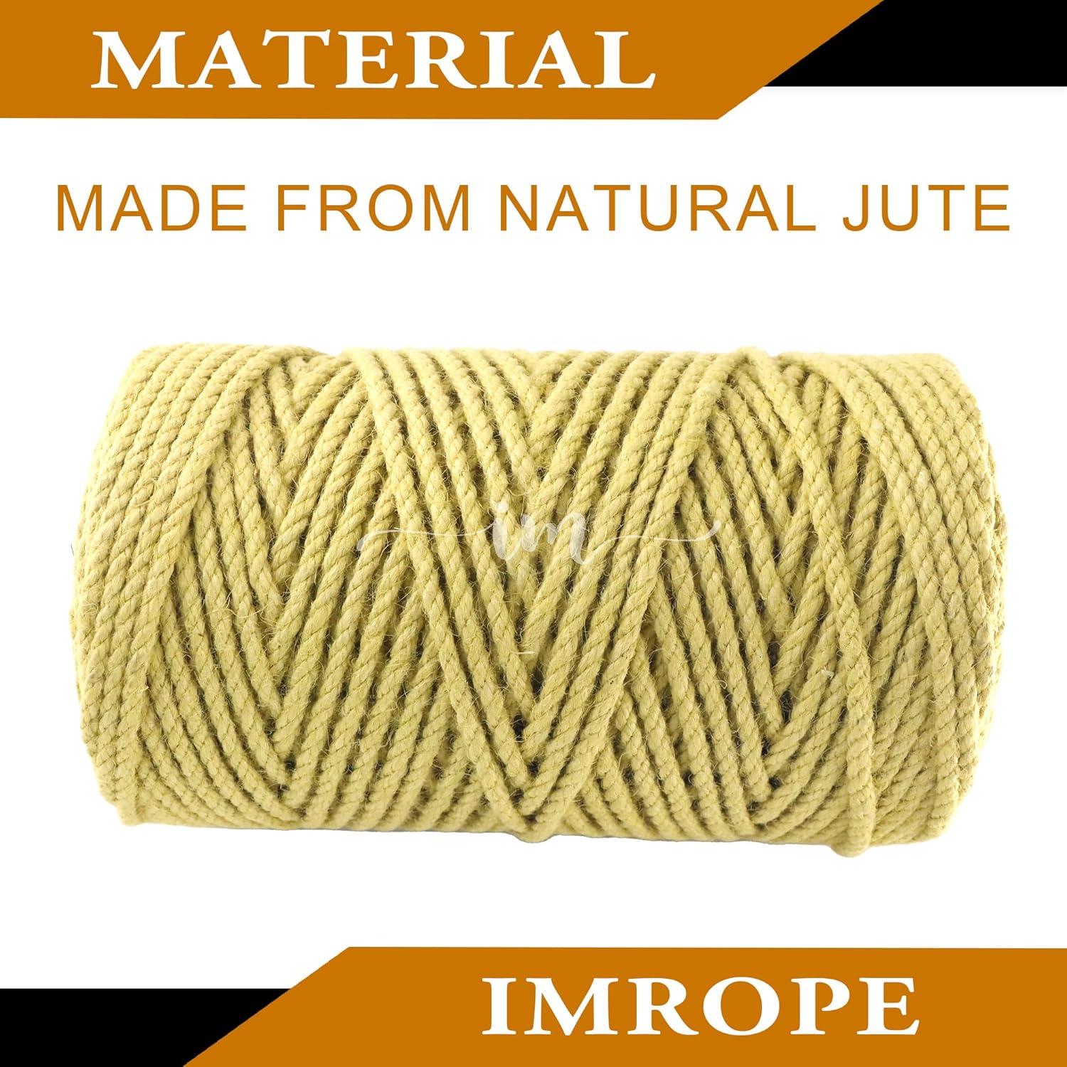 4mm x 200 Feet Yellow Jute Rope, Twine for Gardening Tomato Climbing Plant Tie Floristry Crafts Gift Wrapping Packing Decor-VerdiqueGarden