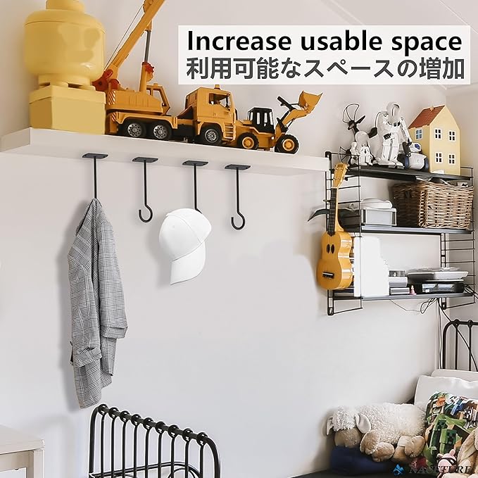 NACETURE Ceiling Hooks Heavy Duty 6 Pack - Plant Hooks for Ceiling Hanging Hook for Hanging Basket Hook, Light, Bird Feeders, Wind Chimes Décor Indoor & Outdoor (5" Black 6 Pack)-VerdiqueGarden