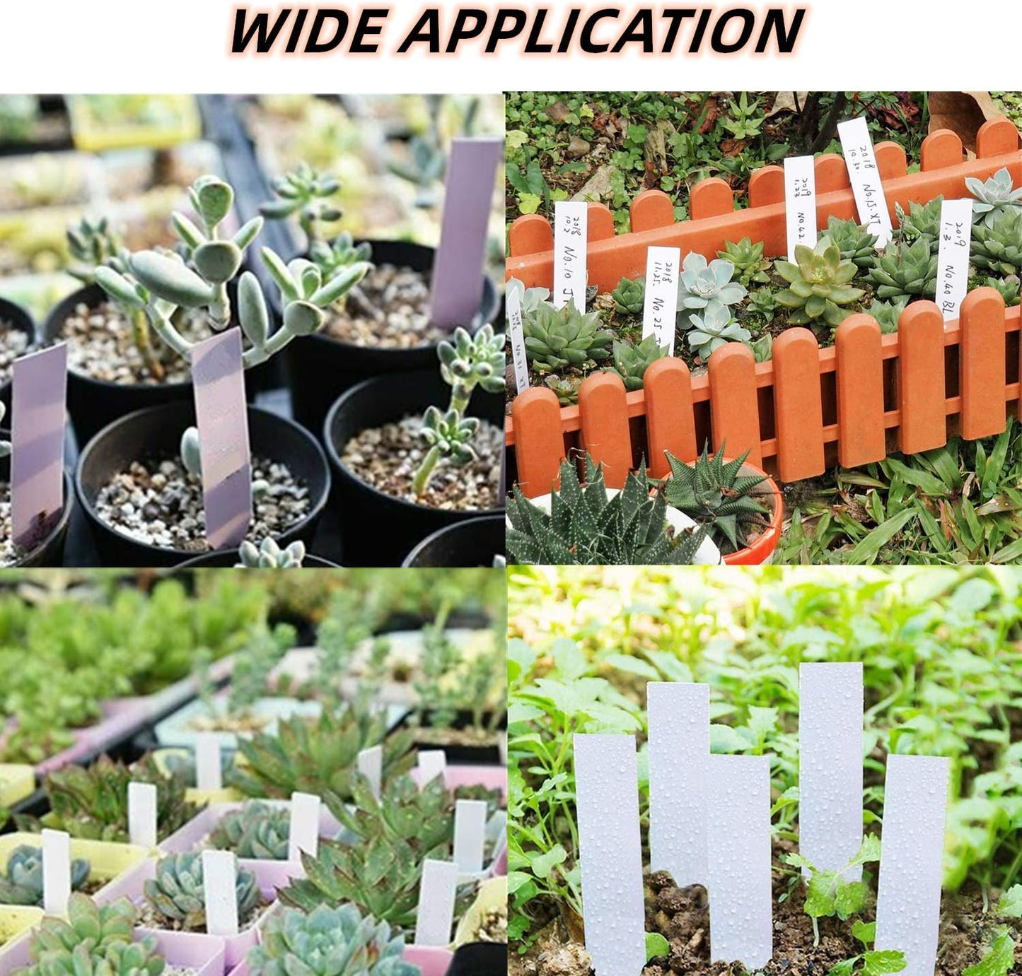 YaeCCC 1000 Pcs 4 Inches Plant Labels Plastic Plant Tags Nursery Garden Labels Pot Marker Garden Stake Tags for Fruit Trees, Flowers, Shrubs, etc-VerdiqueGarden