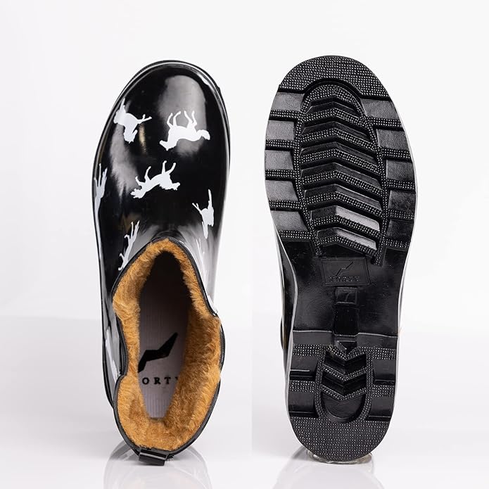 NORTY - Womens Ankle Rain Boots - Ladies Waterproof Winter Spring Garden Boot runs ½ size large-VerdiqueGarden