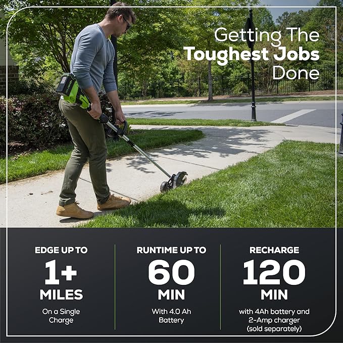 Greenworks 40V 8" Brushless Edger, Battery and Charger Not Included-VerdiqueGarden