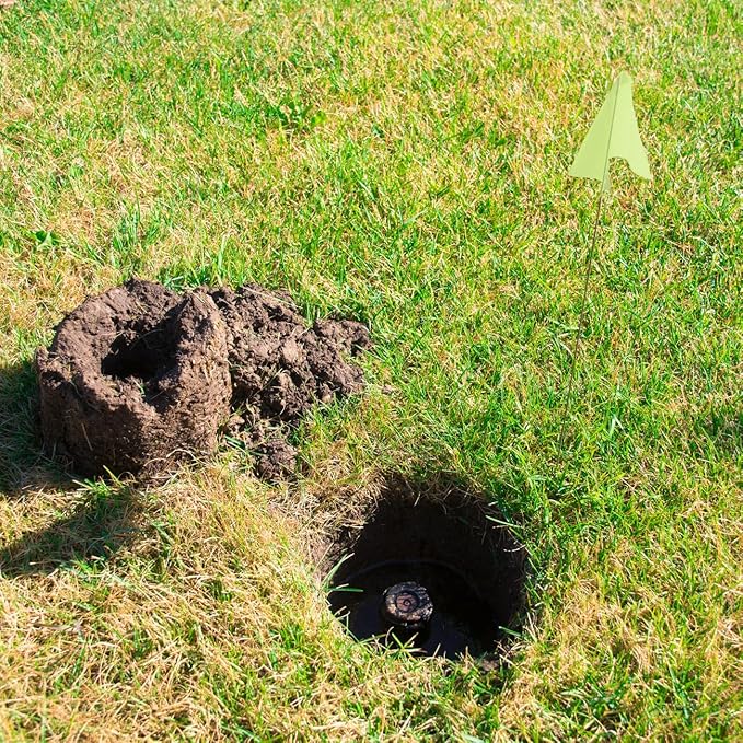 Fluorescent Lime Marking Flags 1000 Pack - 4x5x15 Inch Marker Flags for Outside - Markers For Lawn, Irrigation, Landscaping, Survey & Sprinkler Head Marking-VerdiqueGarden