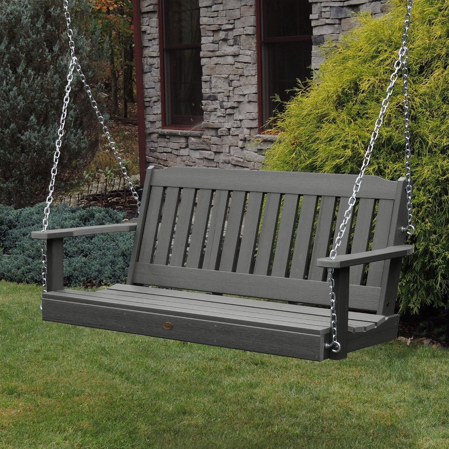 Highwood AD-PORL1-CGE Lehigh Porch Swing, 5 Feet, Coastal Teak-VerdiqueGarden