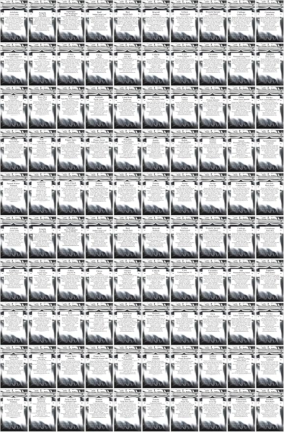 100 Seed Packets, 50 Varieties: Ultimate Seed Vault for Home Food Security & Abundant Gardens by B&KM Farms-VerdiqueGarden