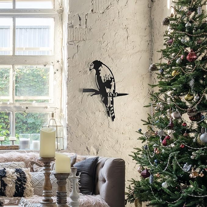 Renovatio Metal Hawk - Metal Bird Yard Decor - Tree Stake & Outdoor Art - Metal Garden Sculpture - Rusty Metal Birds Ornaments - Outdoor Bird Decorations for Garden-VerdiqueGarden