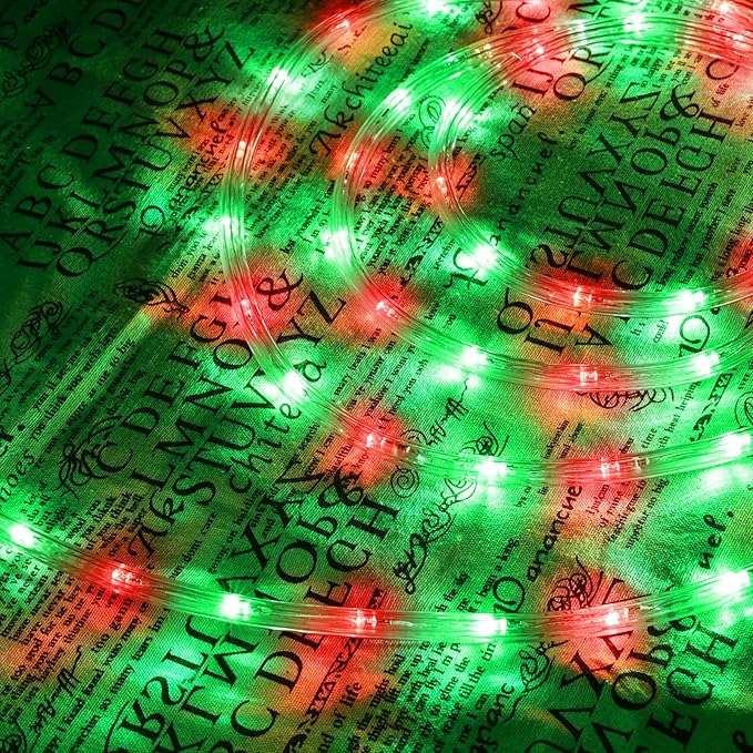 150ft LED Rope Lights Outdoor, 1080 LED Connectable and Flexible Tube Lights with 8 Modes, Waterproof LED Rope Lighting for Garden Patio Pool Bedroom PartyIndoor Outdoor Christmas Decor (Red & Green)-VerdiqueGarden