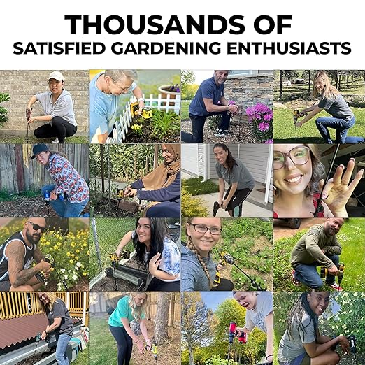 Auger Drill Bit for Planting 4 Pack – Garden Spiral Hole and Bulb Planter Tool for Umbrella Holes - Compatible with 3/8 Inch Hex Drive-VerdiqueGarden