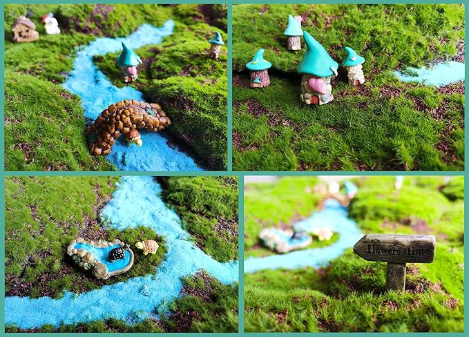 HYG Miniature Fairy Garden Accessories, Figurines, Landscape Set, Potted Horticulture Ornaments for Decoration-VerdiqueGarden