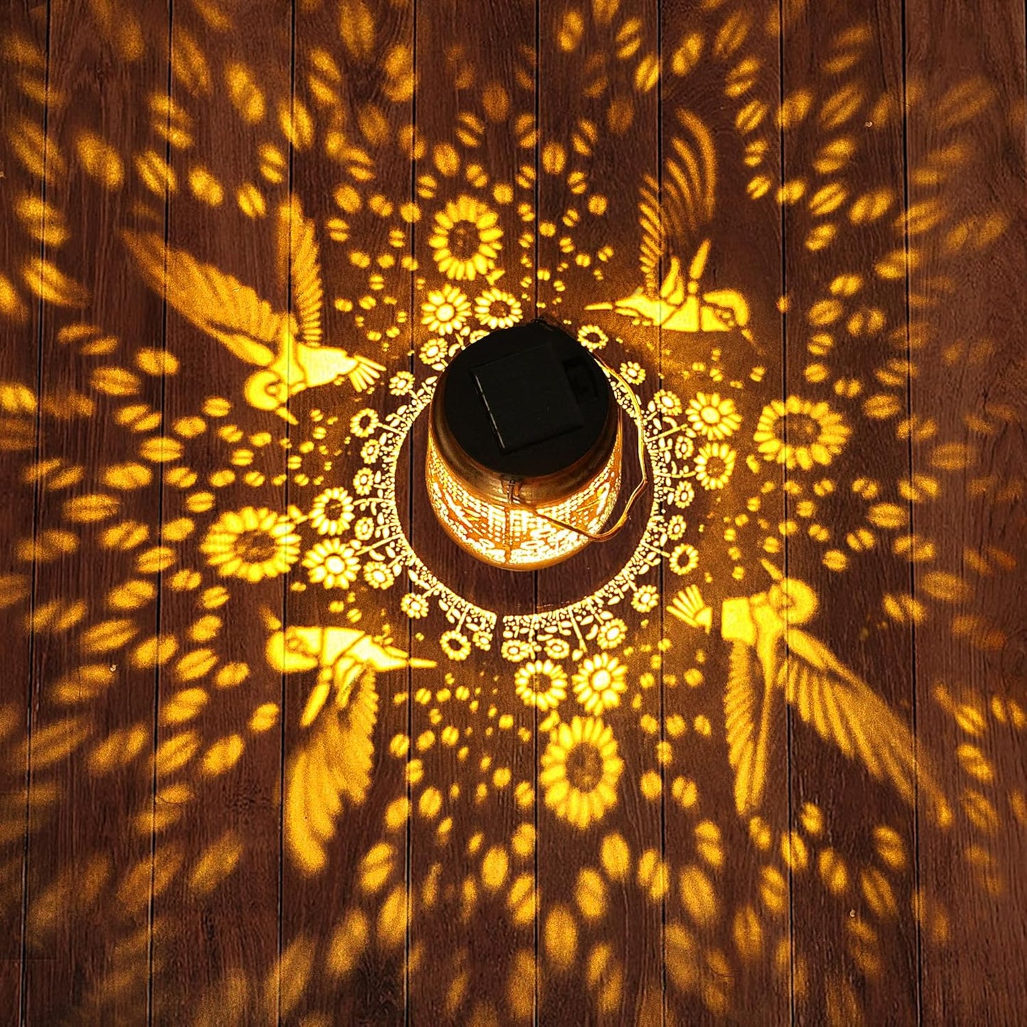 Hummingbird Solar Lanterns Outdoor Garden Decor, Birthday Gifts for Women Mom Grandma Hanging Metal Solar Lights Waterproof LED Decoration with Shepherd Hook Outside for Garden Yard Porch Lawn Patio-VerdiqueGarden