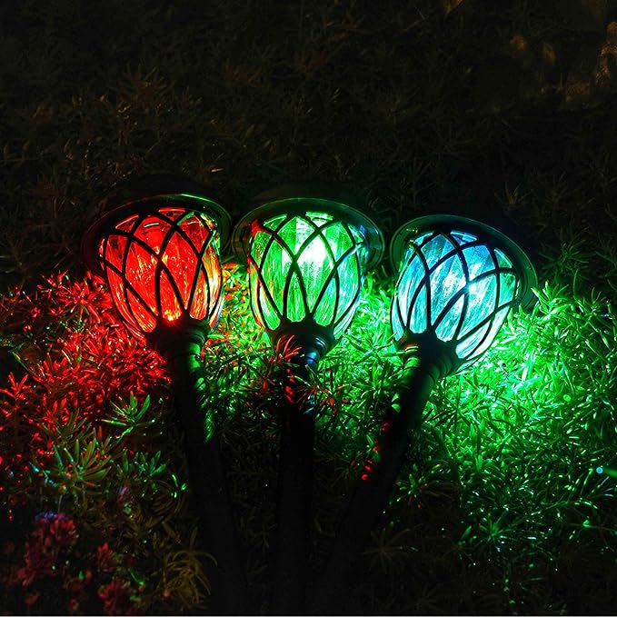 10 Pack Color Changing Solar Lights Outdoor Decorative for Garden Pathway Walkway, Solar Outdoor Decorations for Patio Garden Christmas.-VerdiqueGarden