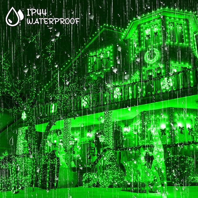 164Ft 500 LED St Patrick's Day Lights, Waterproof 8 Twinkle with Memory Functions Green String Lights for Indoor Outdoor Tree Garden Decoration (Green)-VerdiqueGarden