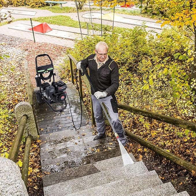 4200 PSI Gas Pressure Washer, 4.0 Max GPM 212CC 7HP Commercial Gas Power Washer, Spray Gun and Wand, 5 Nozzle Set, for Cars/Fences/Driveways/Homes/Patios/Furniture-VerdiqueGarden