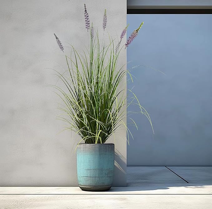 Artificial Plant 47in(1pack) Tall Artificial Lavender Plant,Faux Plants Indoor Home Decorative Artificial Plants & Flowers in Pot Fake Plant, House Plant Indoor-VerdiqueGarden