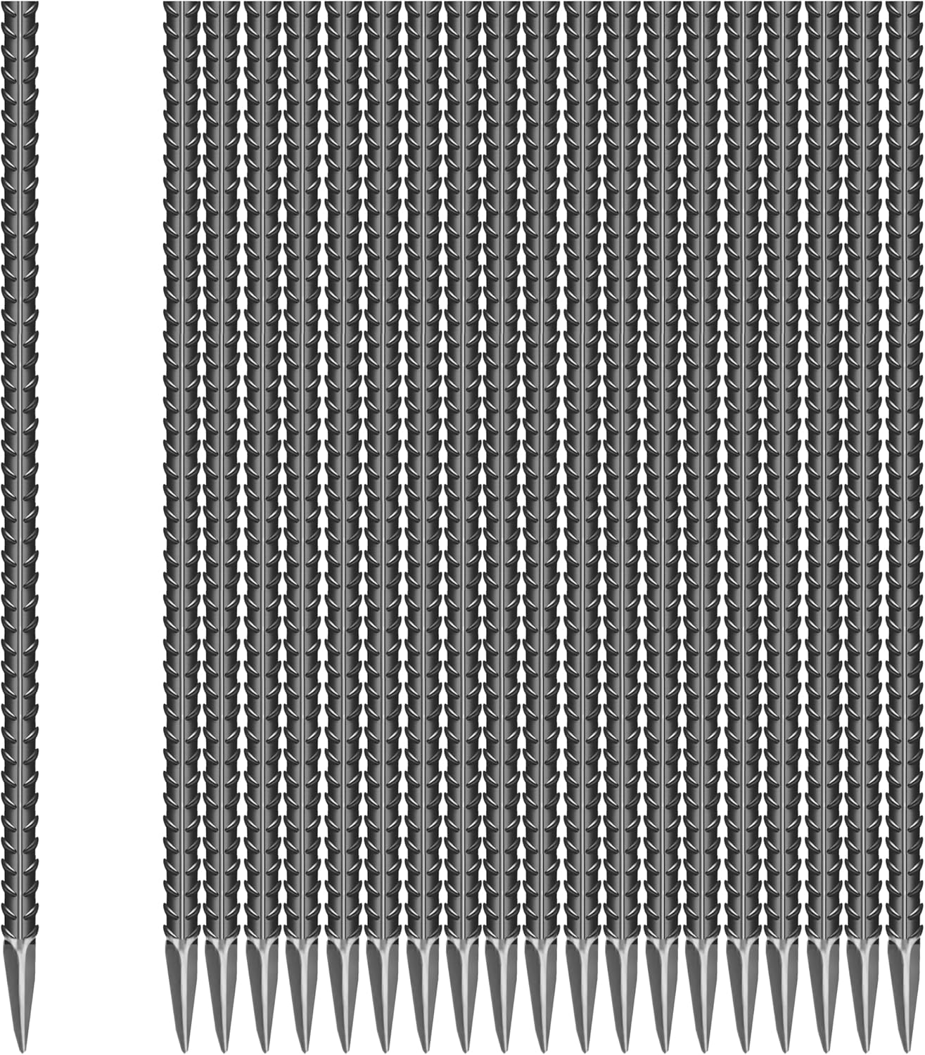 20 Pieces 16-Inch Garden Ground Stakes Galvanized Steel Rebar Stake Heavy Duty Anchors for Tents, Position Kits,Fences, and Trampolines-VerdiqueGarden