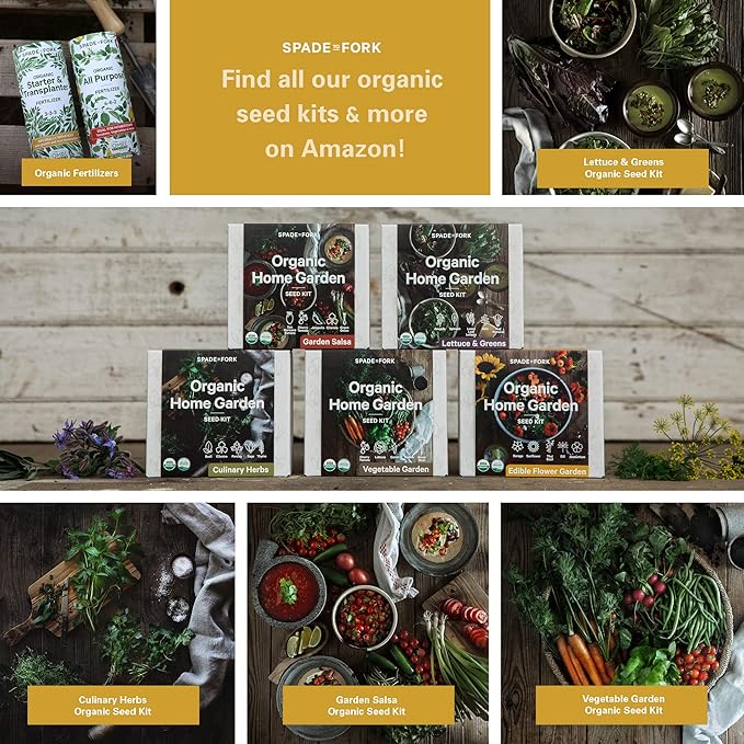 Organic Edible Flower Garden Seed Kit - 23pc Indoor Garden with Soil, Pots, Plant Markers, USDA Organic Non-GMO Seeds & Illustrated Instructions - Sunflower, Borage, Thai Basil, Dill, Nasturtium-VerdiqueGarden