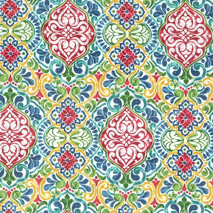 LVTXIII Outdoor Seat/Back Chair Cushion Patio Tufted High Back Cushion, Seasonal Replacement Rocking Chair Cushion with Ties, 22” W x 20D”, Set of 2, Damask Red-VerdiqueGarden