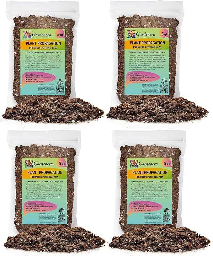 Organic Plant Propagation Premium Potting Mix - Achieve Ideal Air and Moisture Balance - 20 Quart-VerdiqueGarden