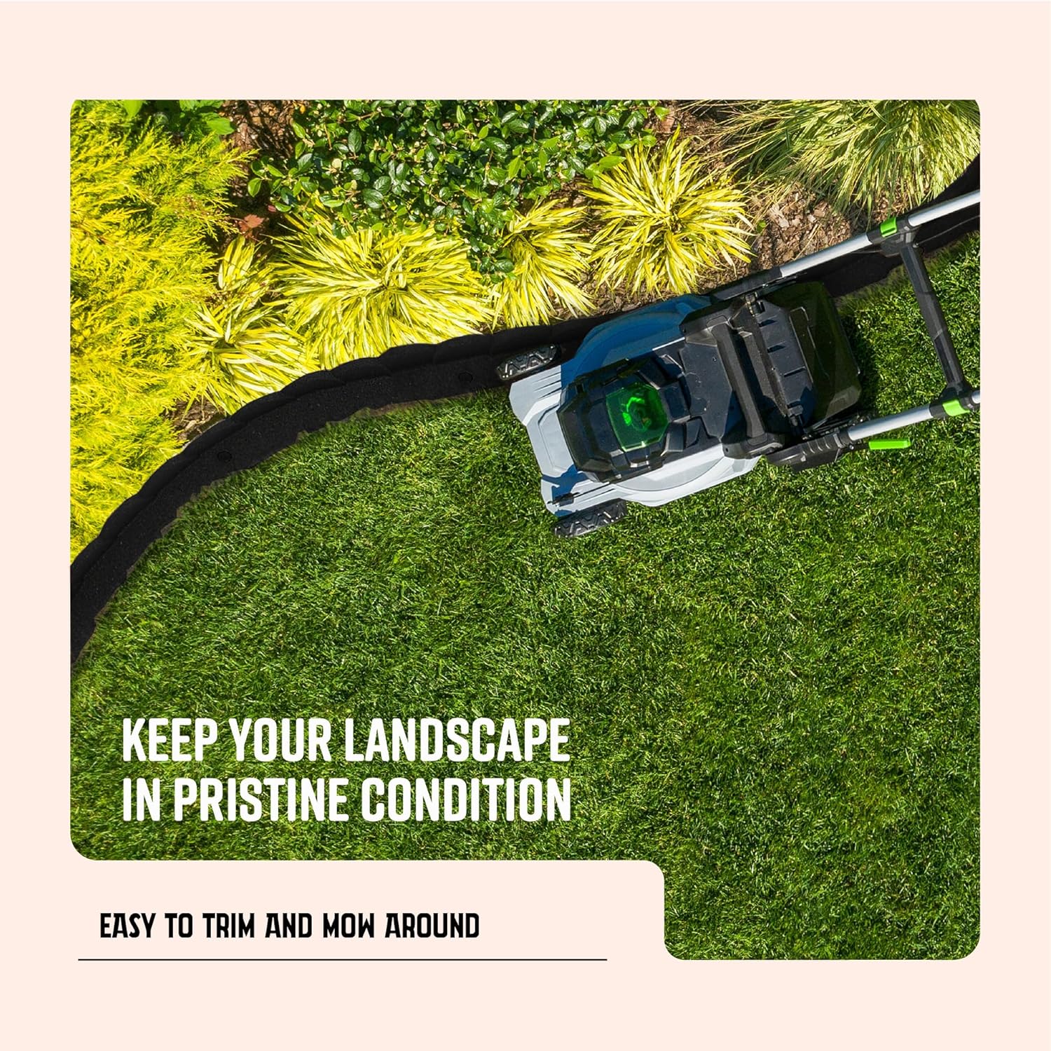 Playsafer L Shaped Flexible Rubber Scalloped Edger for Lawns Landscaping and Playground | Easy No Dig Installation| 4' Long (4, Black)-VerdiqueGarden