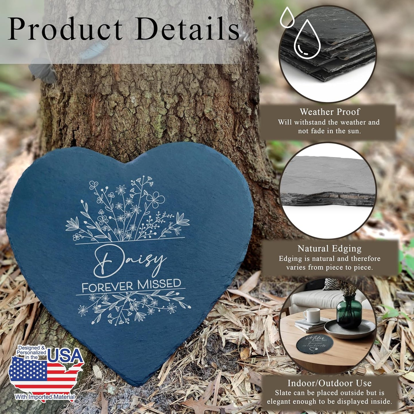 Dog Memorial Gifts for Loss of Dog, Cemetery Decorations for Grave, Pet Loss Sympathy Gift, Personalized Remembrance Garden Stone, Cat Lovers Heaven Grave Markers Bereavement Headstone (A08H)-VerdiqueGarden