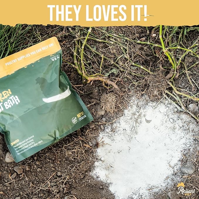 Chicken Dust Bath - 7lbs, Made in USA Natural Dust Bath for Chickens - Ideal Chicken Dust for Bath Tub Mix - Poultry Dust Powder for Chicken Coop-VerdiqueGarden