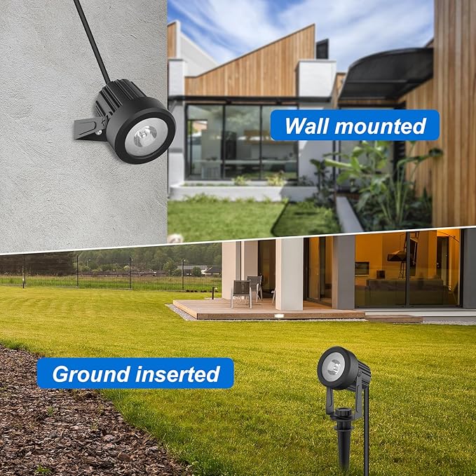 Solar Spot Lights Outdoor, Solar Landscape Spotlights IP65 Waterproof 9.8ft Cable, Dusk to Dawn Solar Uplights for Tree Garden Yard Driveway Porch Walkway Pool (6-in-1, 6000K Cold White)-VerdiqueGarden