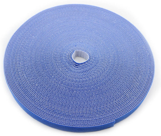 Reusable Fastening Tape Cable Ties 3/4 Inch Double Side Hook Roll (25 Yard, Blue)-VerdiqueGarden