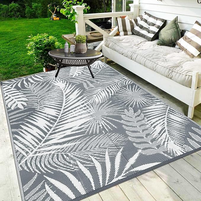 HiiARug Outdoor Rug 5x7Ft Outdoor Plastic Straw Rug Waterproof Outdoor Rugs for Patios Clearance Indoor Outdoor Rug for Patio Decor Porch Camping-VerdiqueGarden