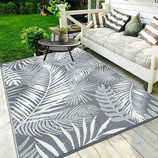 HiiARug Outdoor Rug 5x7Ft Outdoor Plastic Straw Rug Waterproof Outdoor Rugs for Patios Clearance Indoor Outdoor Rug for Patio Decor Porch Camping-VerdiqueGarden