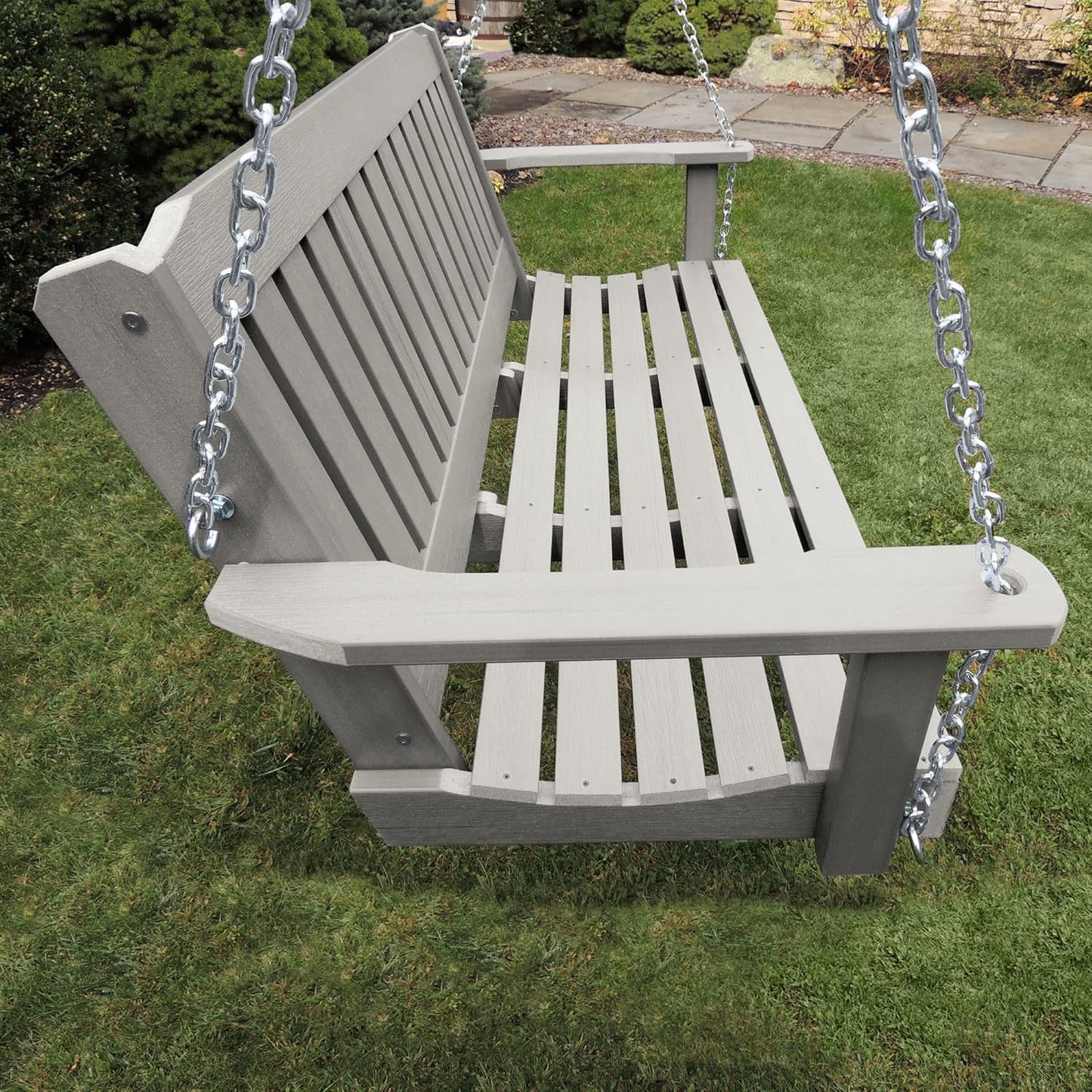 highwood Lehigh Porch Swing, 5 Feet, Harbor Gray-VerdiqueGarden